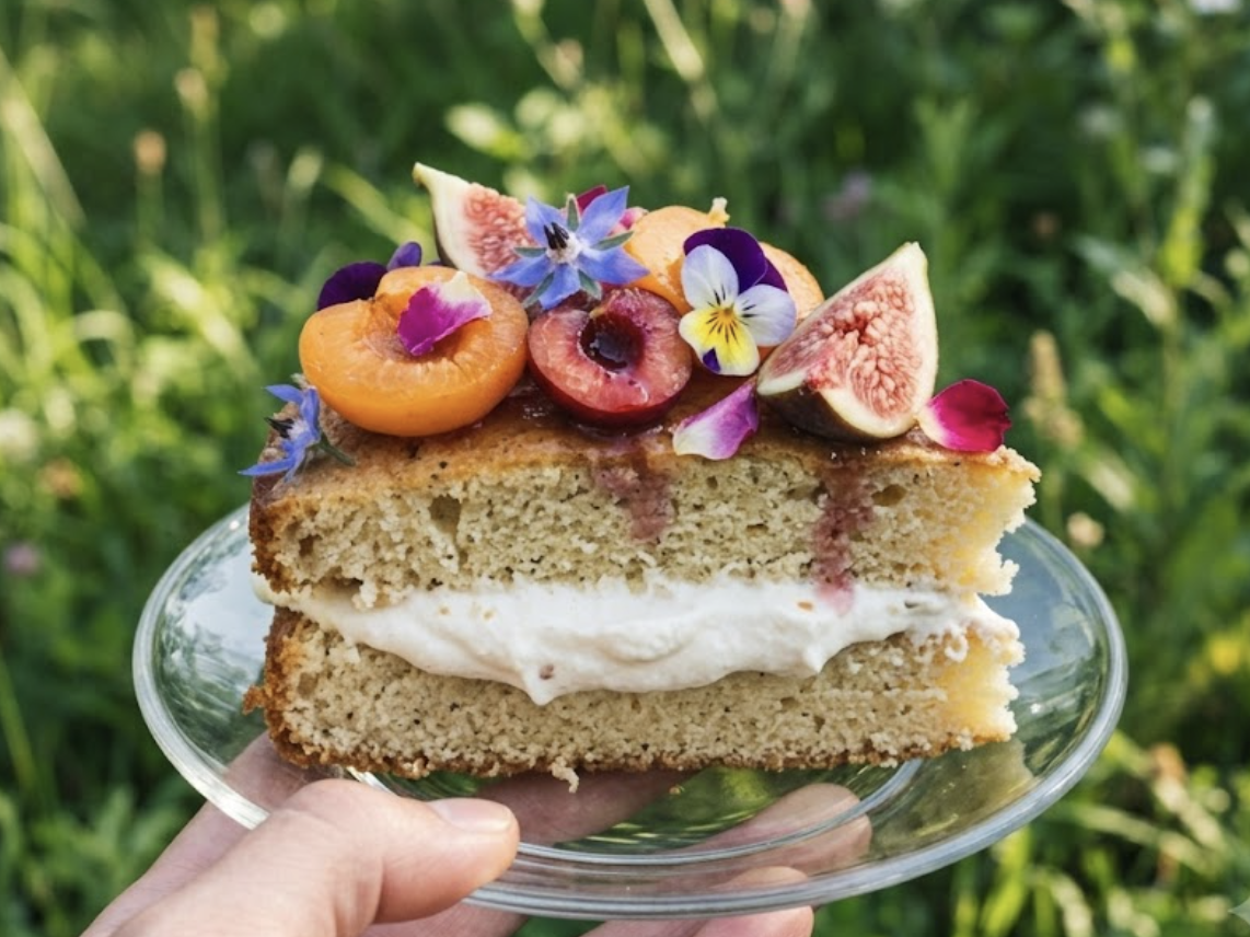 Wildflower VANILLA SPONGE cake with seasonal variations