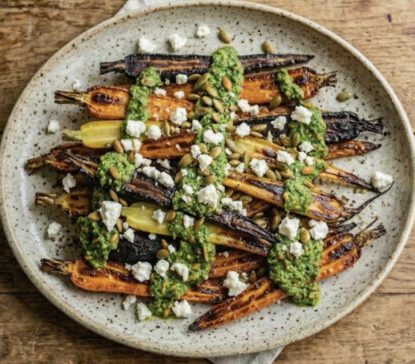 Colorful Carrots with Pepita Pesto