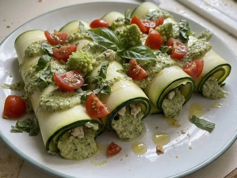 Zucchini Involtini and Ravioli