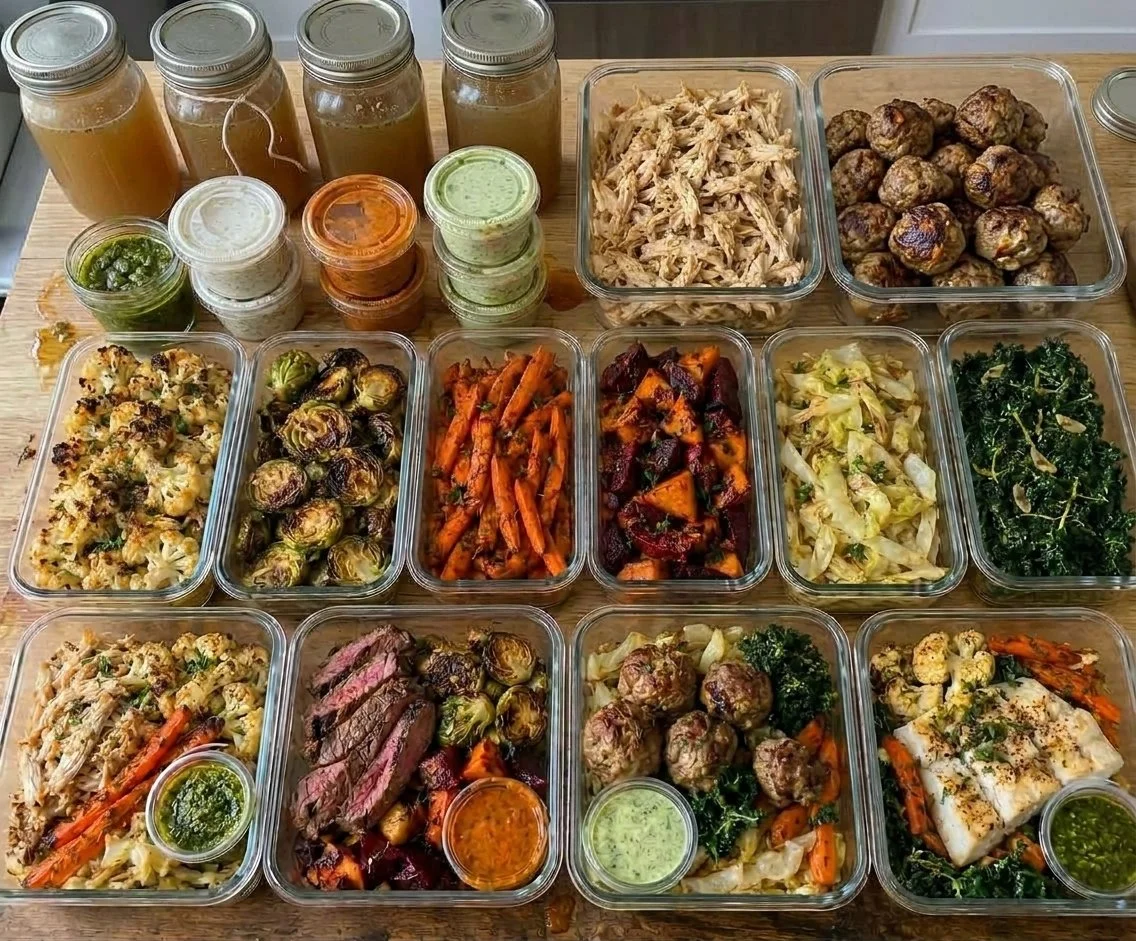 Ultimate Weekly Meal Prep: Roasted Vegetables, Proteins, and Broth