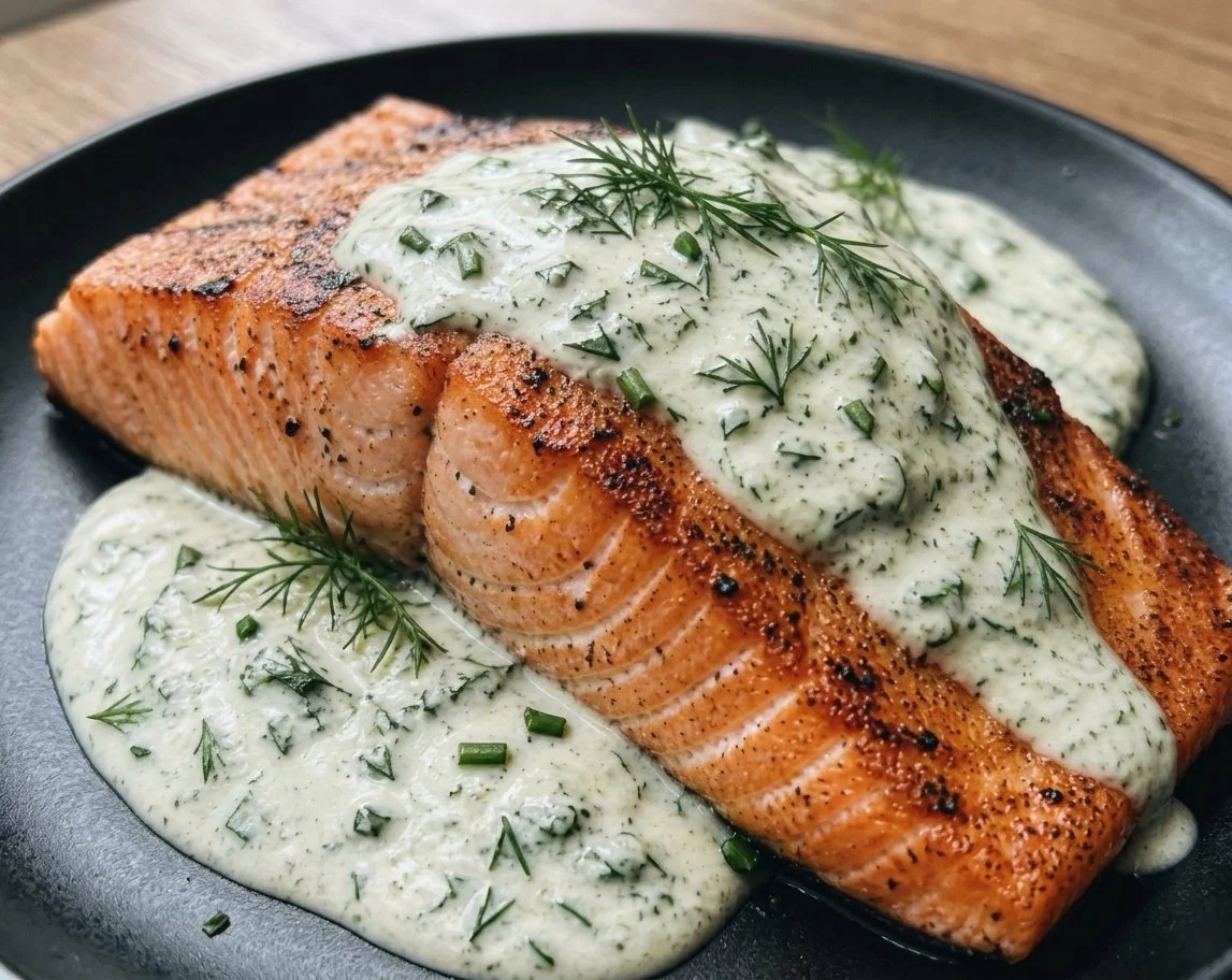 WILD SALMON WITH HERB CREAM