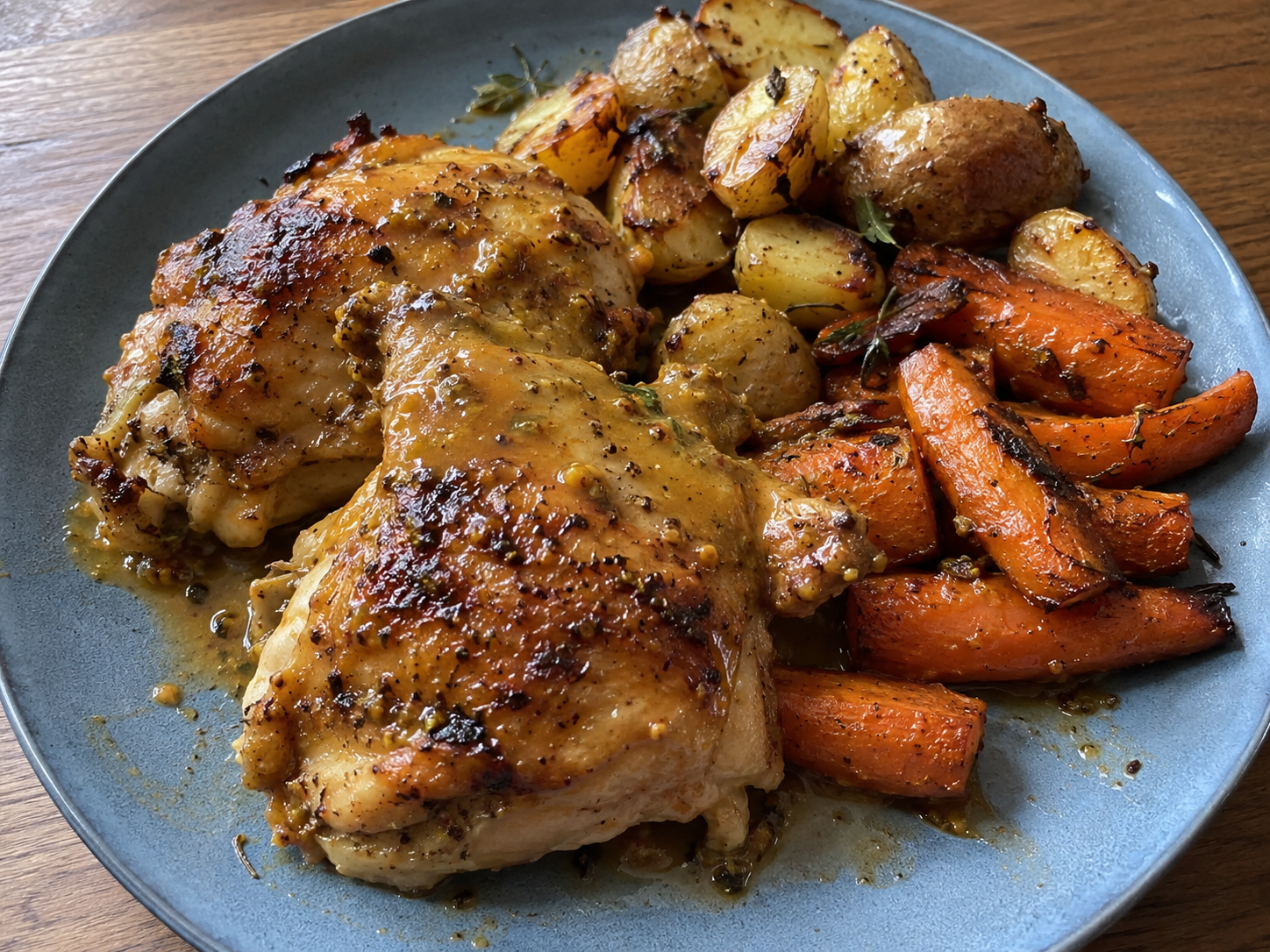 Pumpkin-Dijon Roast Chicken or Pork Shoulder