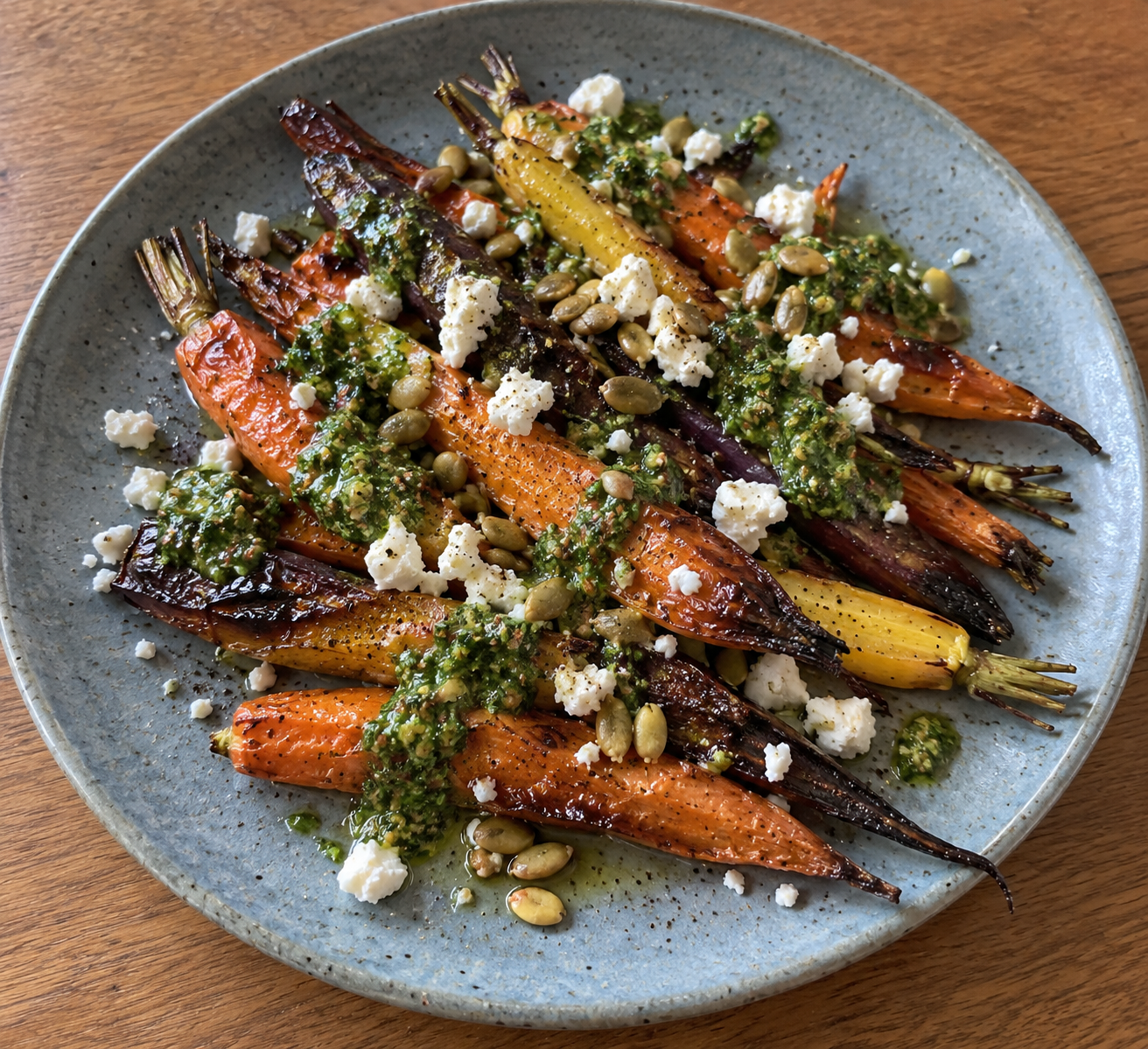 Colorful Carrots with Pepita Pesto