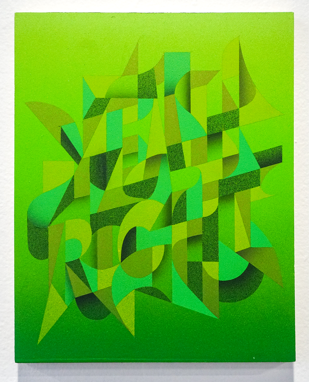 ‘I Believe It’, Spray Paint On Wood Panel, 8" x 10", 2024