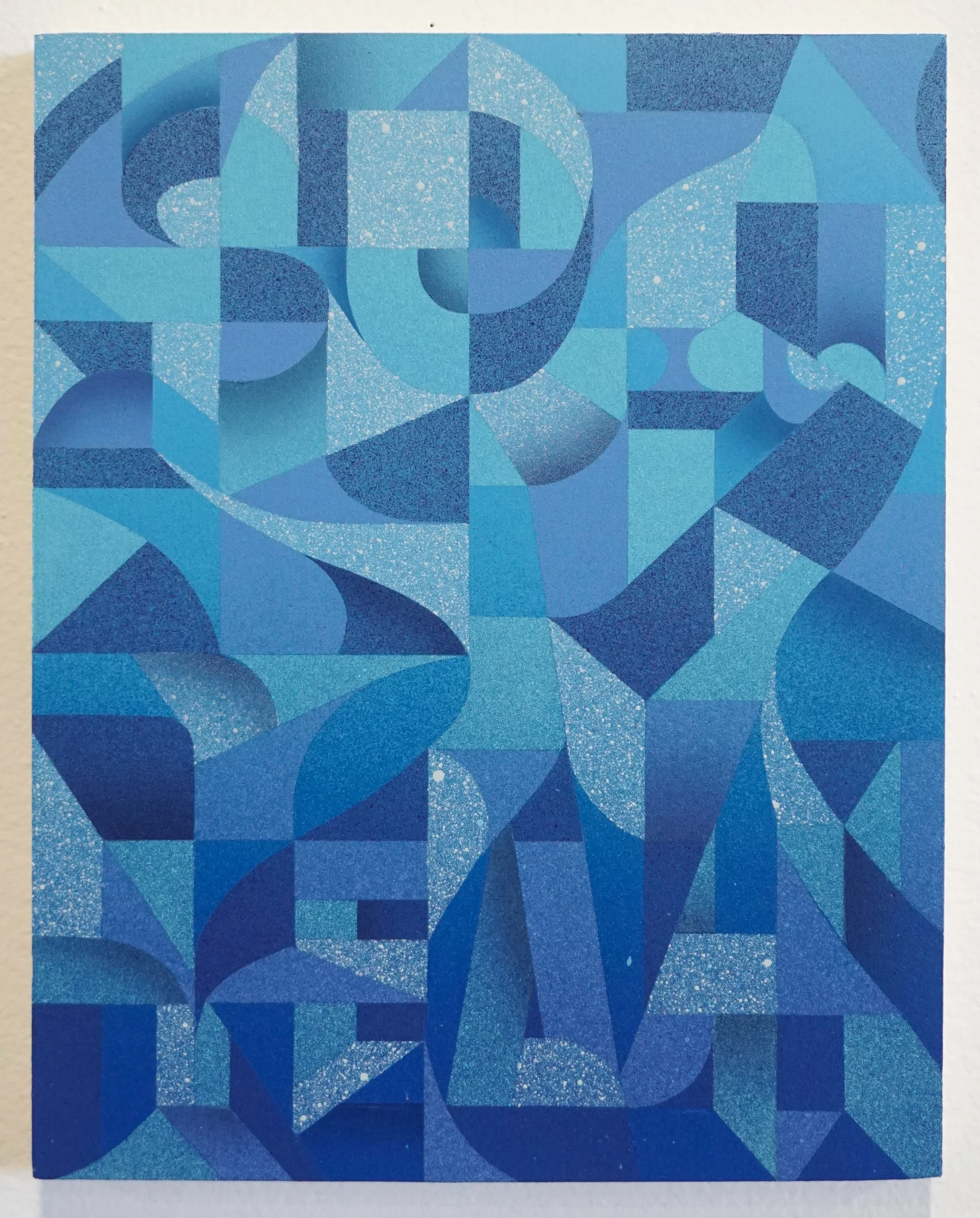 ‘Awkward…’, Spray Paint On Wood Panel, 8" x 10", 2024