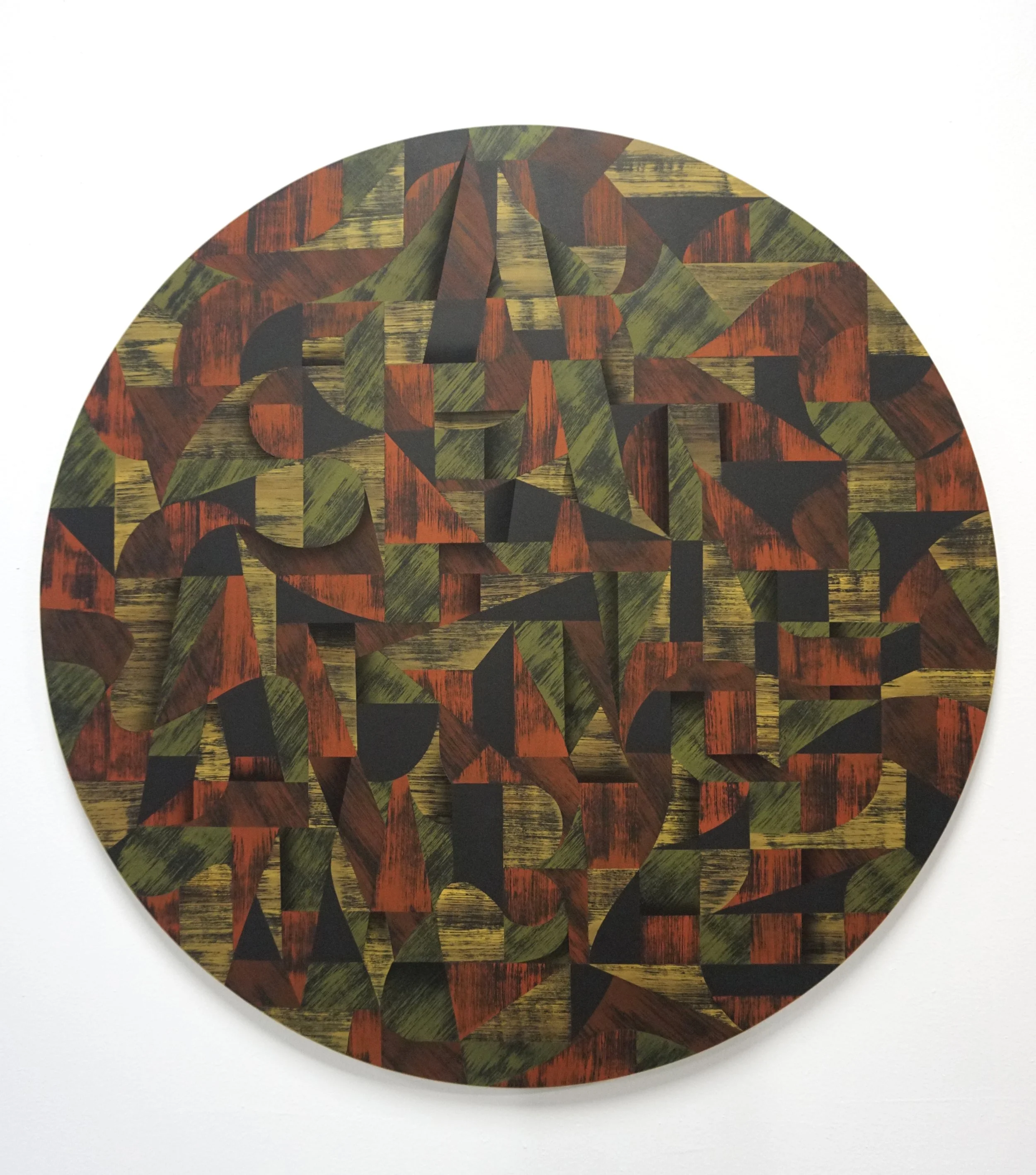 ‘For Us and For Them’, Acrylic on Wooden Panel, 36” Diameter, 2024