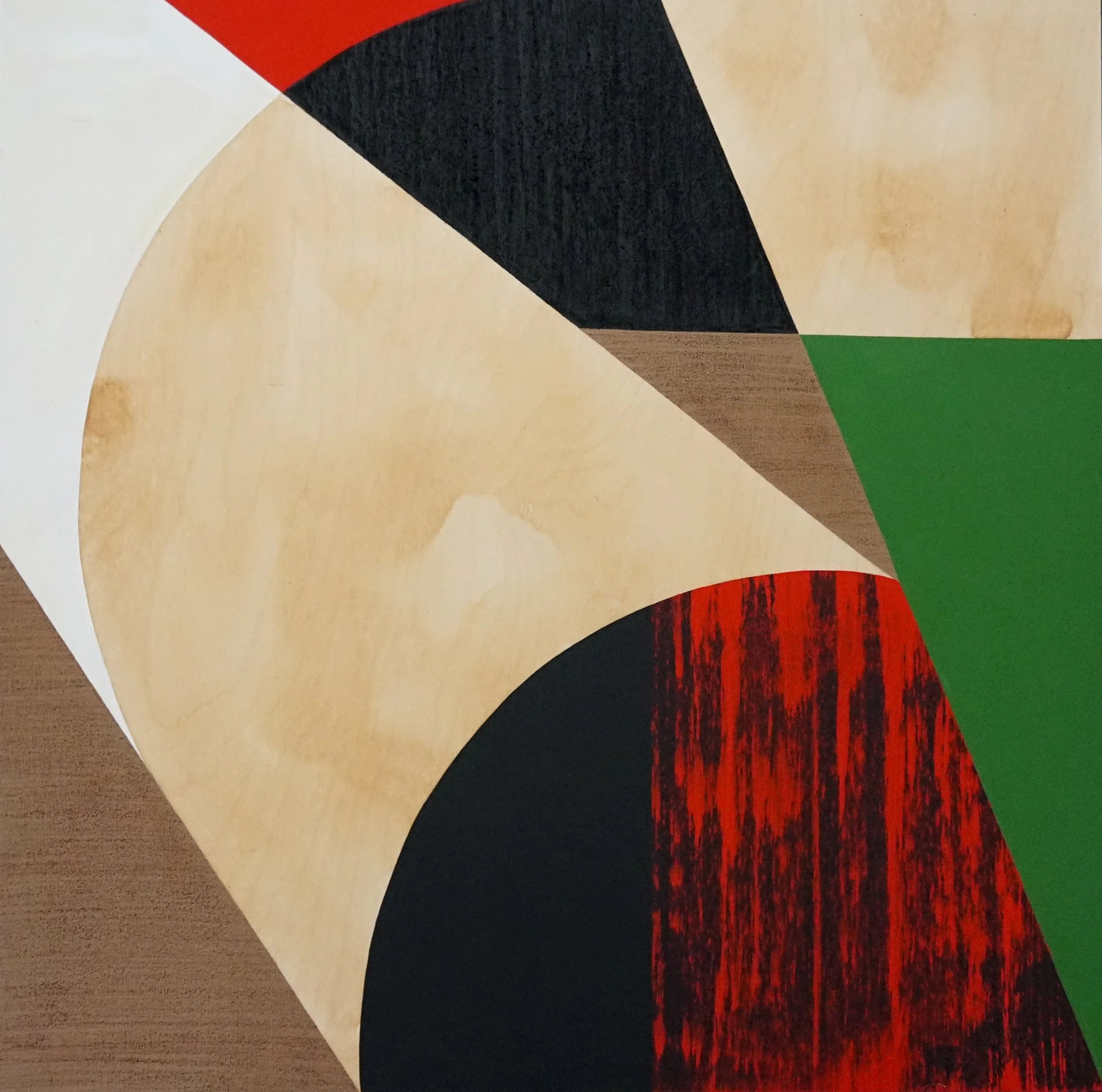'Second Hand Grief', acrylic and spray paint on wood panel, 24" x 24", 2024