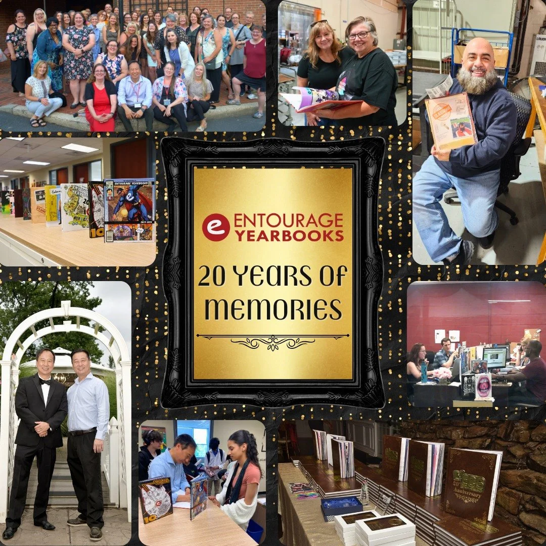 Entourage Yearbooks is proud to celebrate 20 years of capturing memories. Thank you to our educators, students, partners, and parents for being part of this journey.