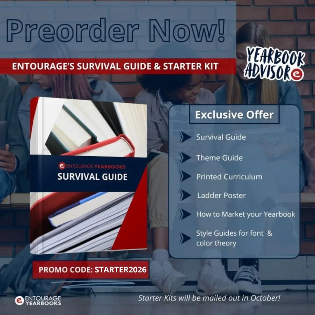 Attention Yearbook Advisors! Our brand-new Starter Kits are open for preorder. Reserve yours now at our website at https://link.entourageyearbooks.com/. Shipping starts this October!