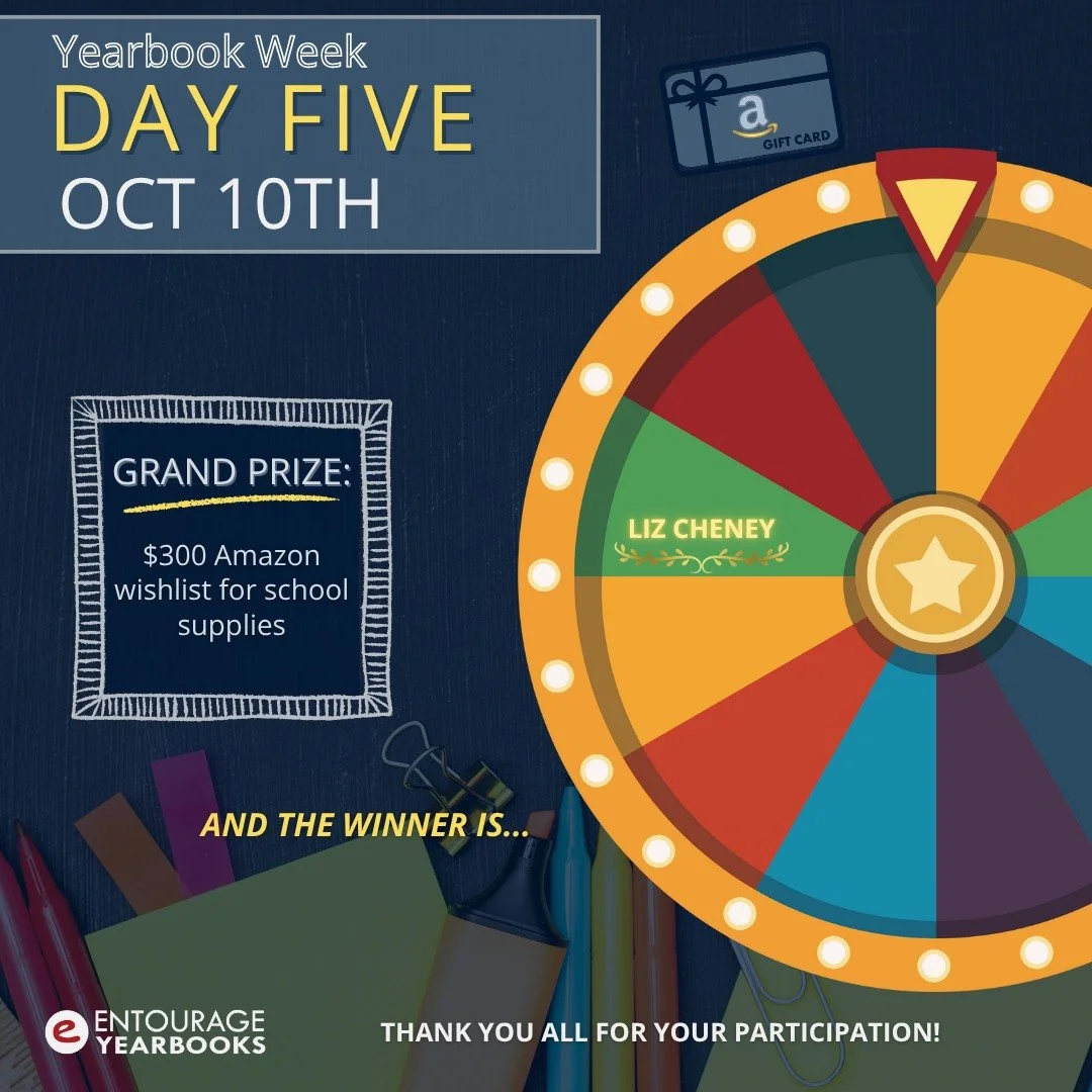 Today, we announce the grand prize winner of our 2025 Yearbook Week challenge! Congratulations, Liz Cheney, you are our winner! A big thank you to all of our participants! #yearbookweek