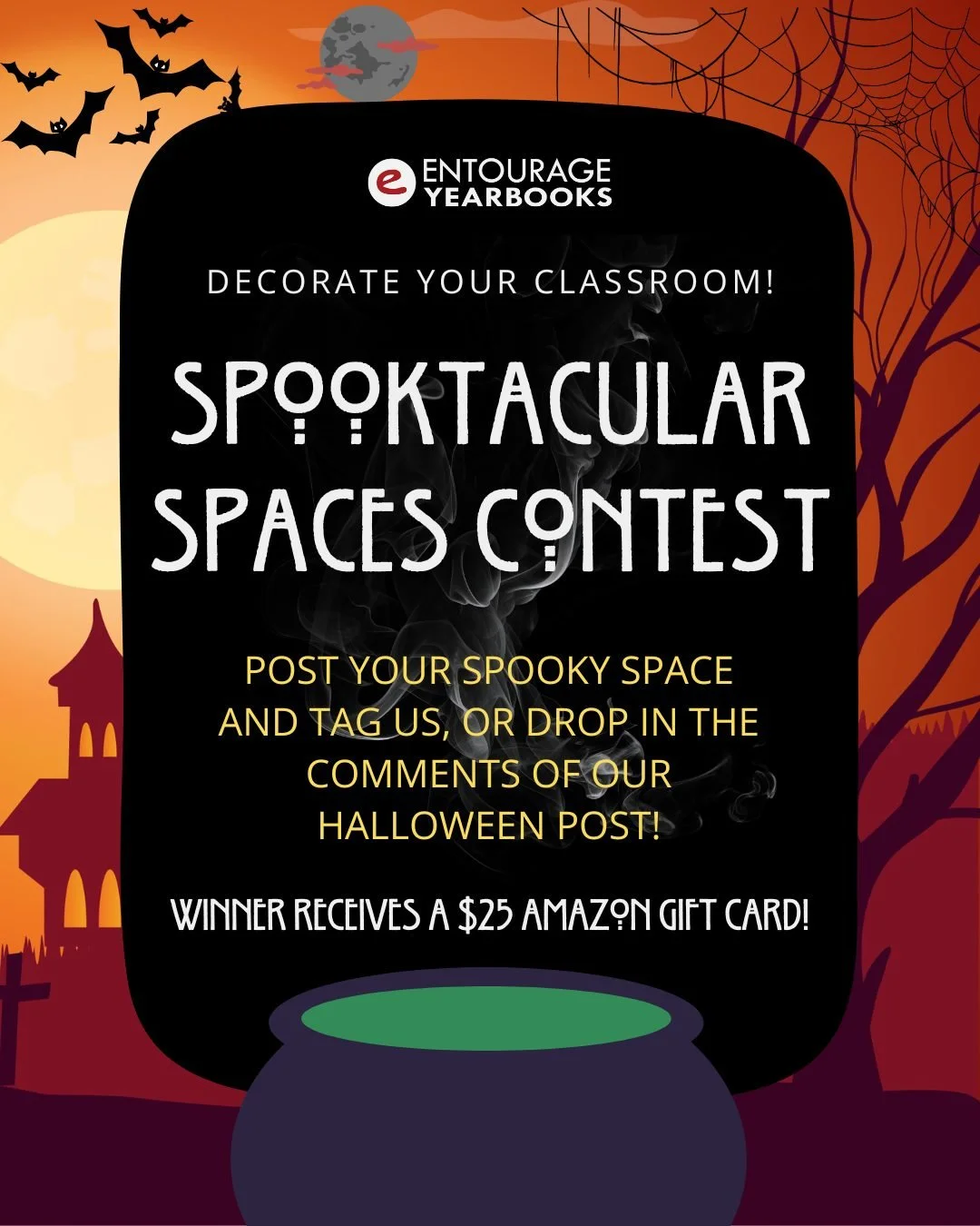 Get ready for a Spooktacular time! Enter our classroom decorating contest for Halloween! Drop a photo in our Facebook Halloween post or tag us on Instagram for a chance to win a $25 Amazon gift card!
