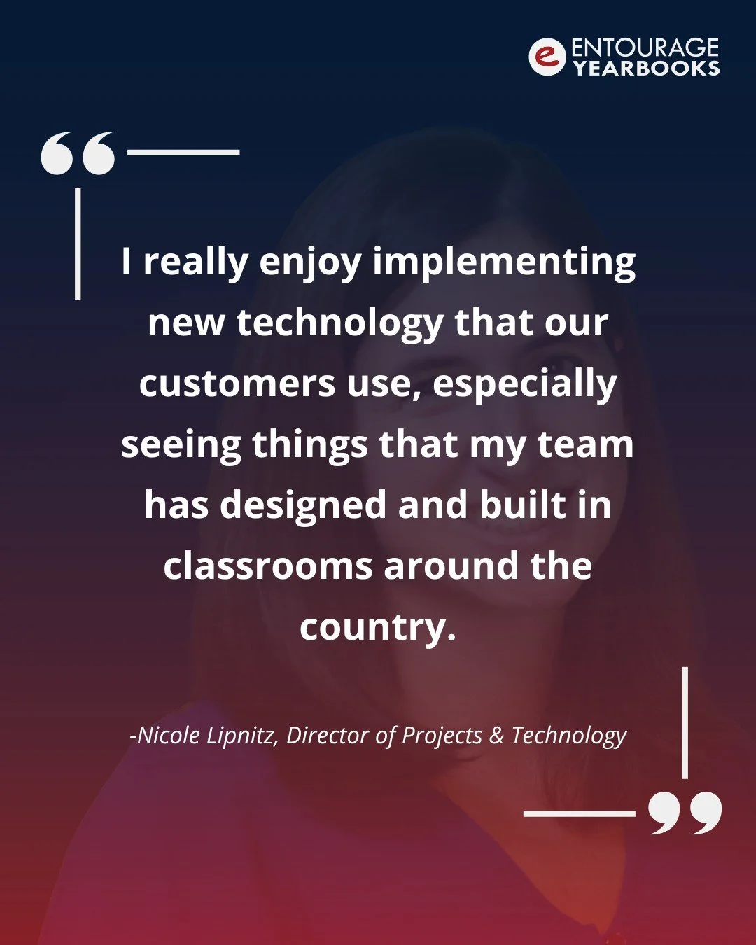 For our Employee Spotlight series, we are featuring Nicole Lipnitz, Director of Projects and Technology. Nicole shares her career journey at Entourage and how she grew into one of the leading professionals on our web team.