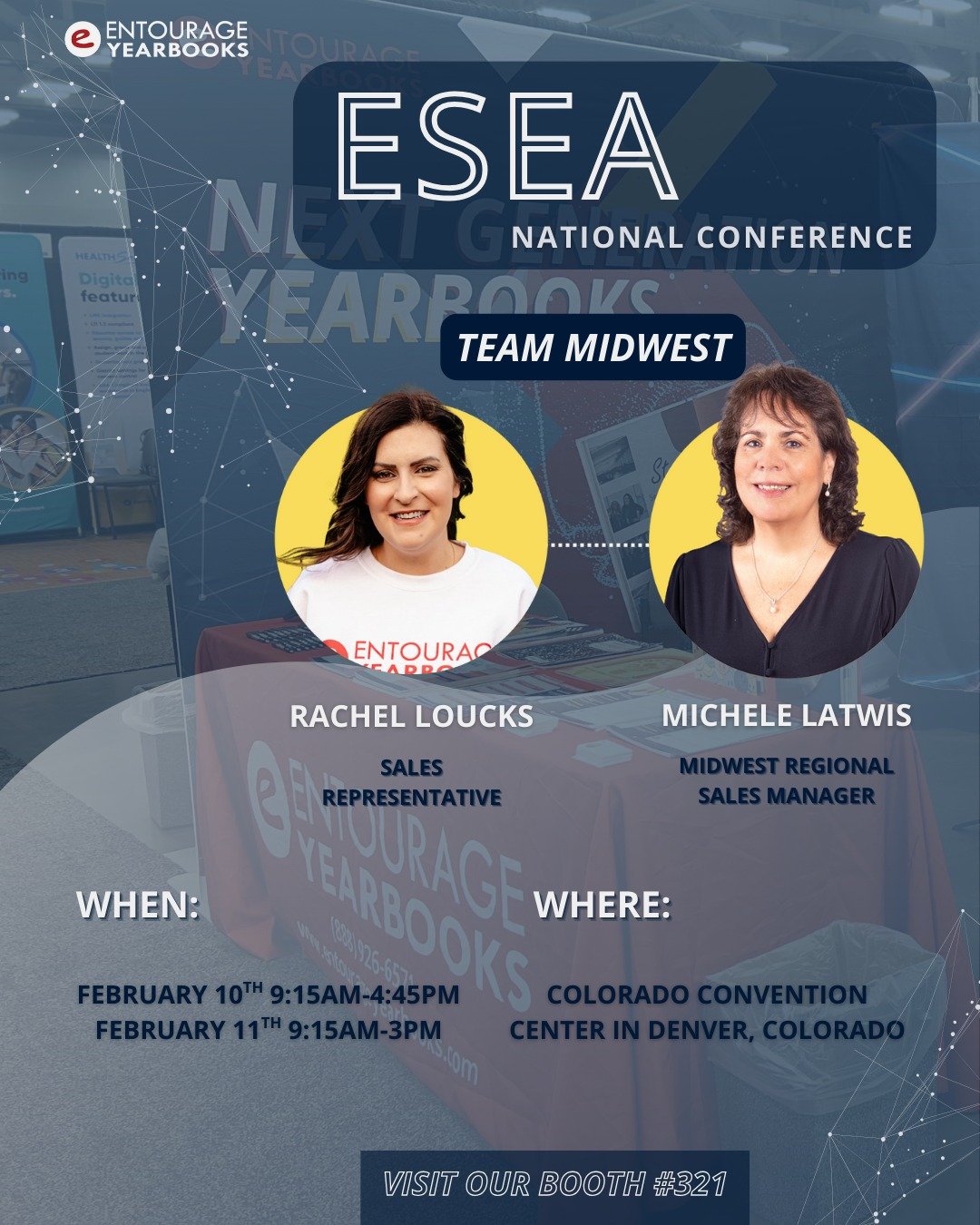 Join our Midwest Sales Team at the ESEA Conference in Denver, Colorado! Michele and Rachel are ready to assist you with all of your yearbook needs. Visit our booth!