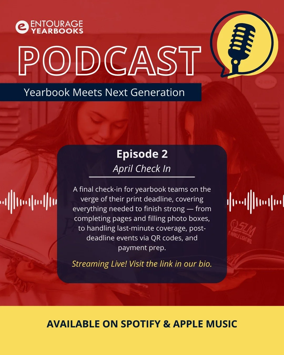 Almost at the finish line! 🎉 Our April podcast episode is here to help you nail those final steps before submitting your yearbook to production. From last-minute checks to polishing every page &mdash; we've got you covered. 🎓📖 Listen now on Spotif