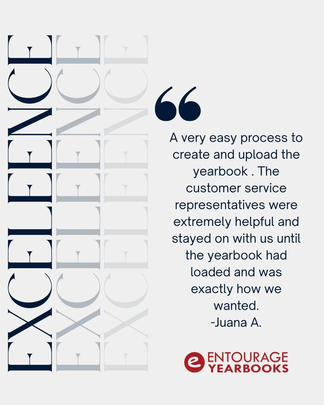 This Testimonial Tuesday, we are highlighting Juana. Thank you for the kind words!
.
.
.
.
.
#yearbooks #TestimonialTuesday #thankyou #communitylove