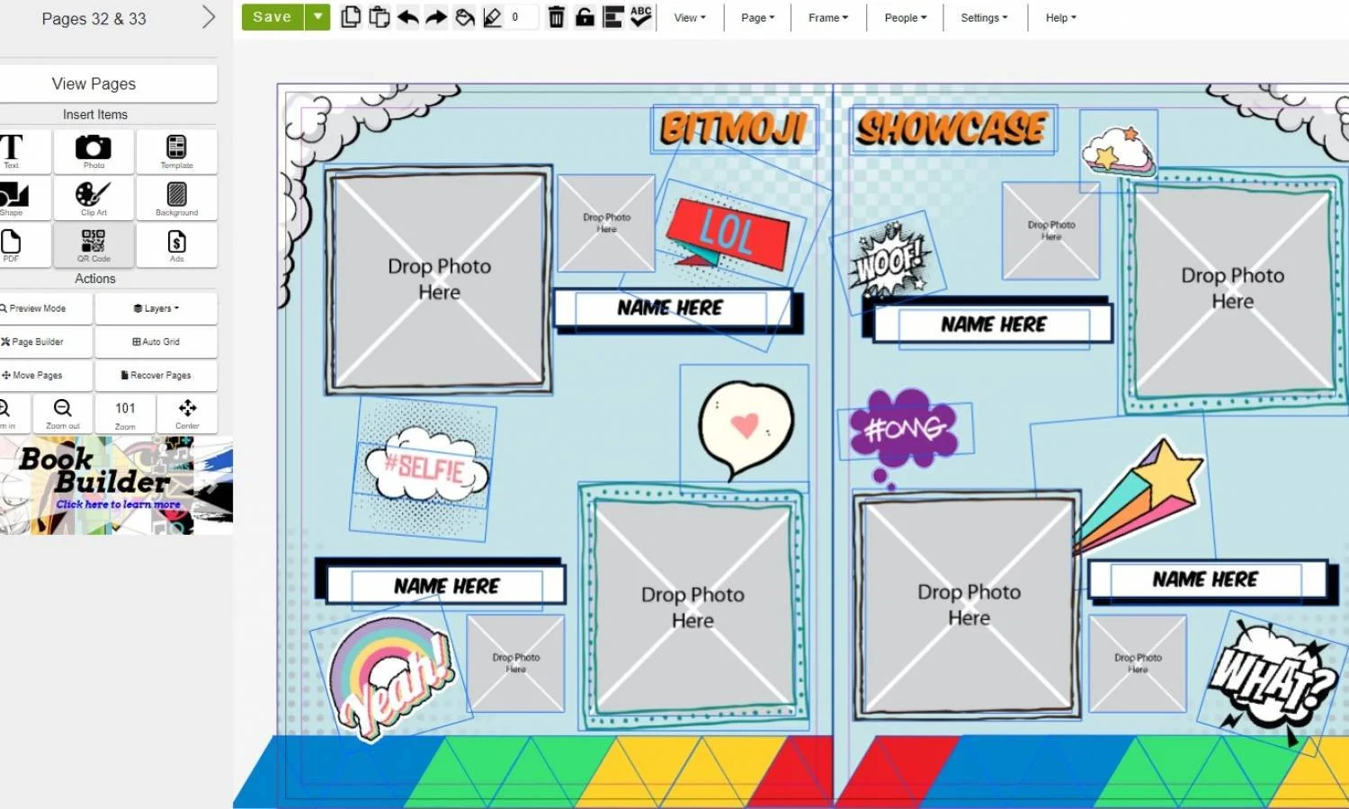 Add a bitmoji classroom to your Entourage yearbook