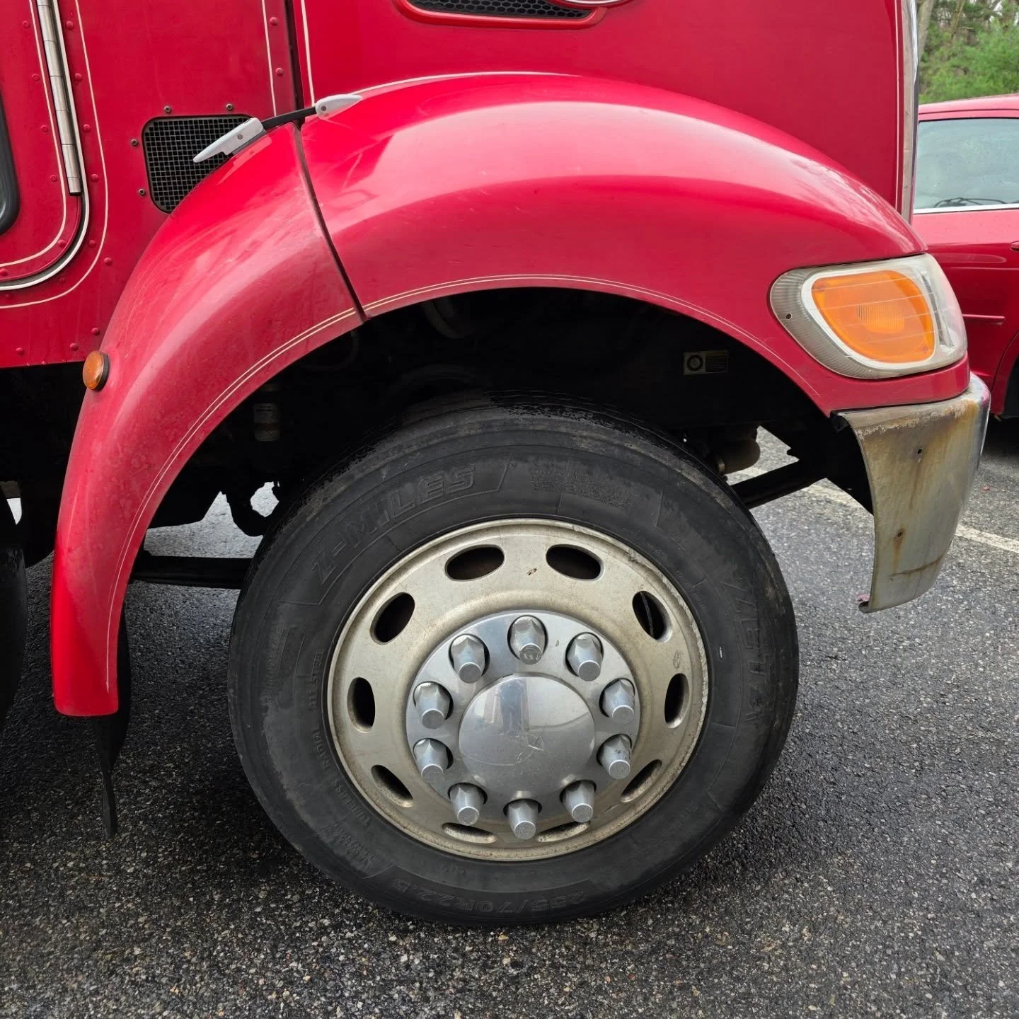 Getting the Pete freshened up for our friends at C&amp;J Equipment! This truck had a long winter and is on the road everyday so mid week detailing wasn't an option. Not that its going to be winning any shows but shes clean, shining, and ready for ano