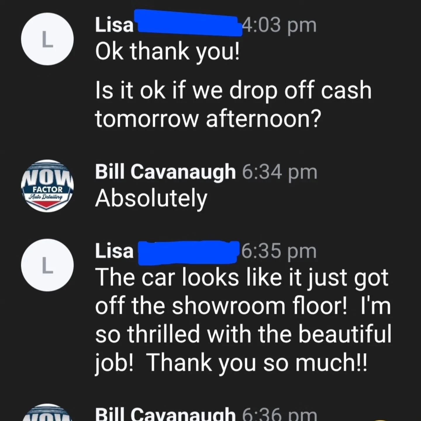 We have the absolute best customers! We can make your car look showroom new again too! #detailersofinstagram #customerreviews #happycustomer