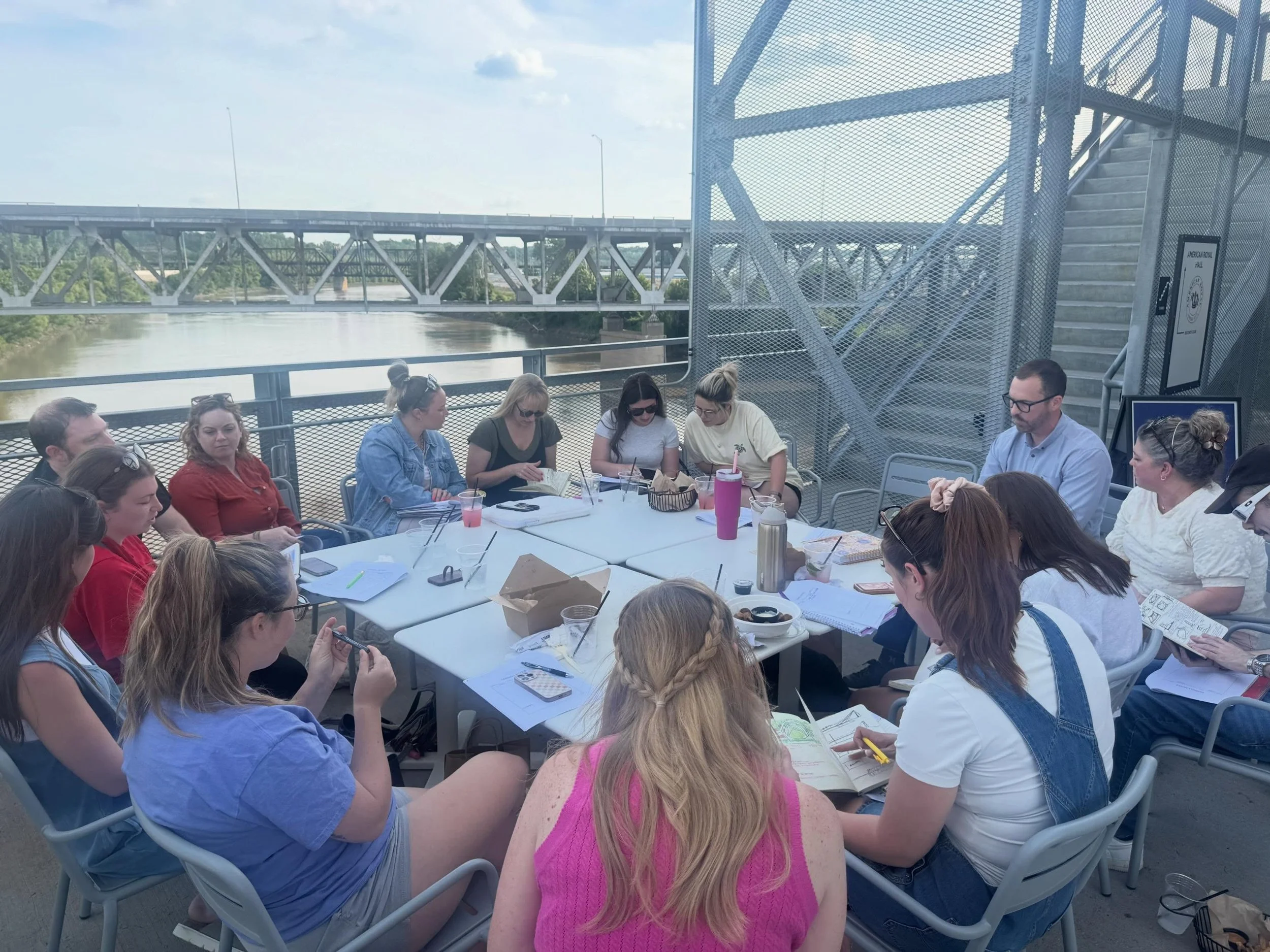 Have you been to the Rock Island Bridge? Tonight, we held class outside. We read about the history of the bridge, we used the idea of a bridge as a metaphor and we learned so much form our guest @zach.allee. We compared and contrasted the similaritie