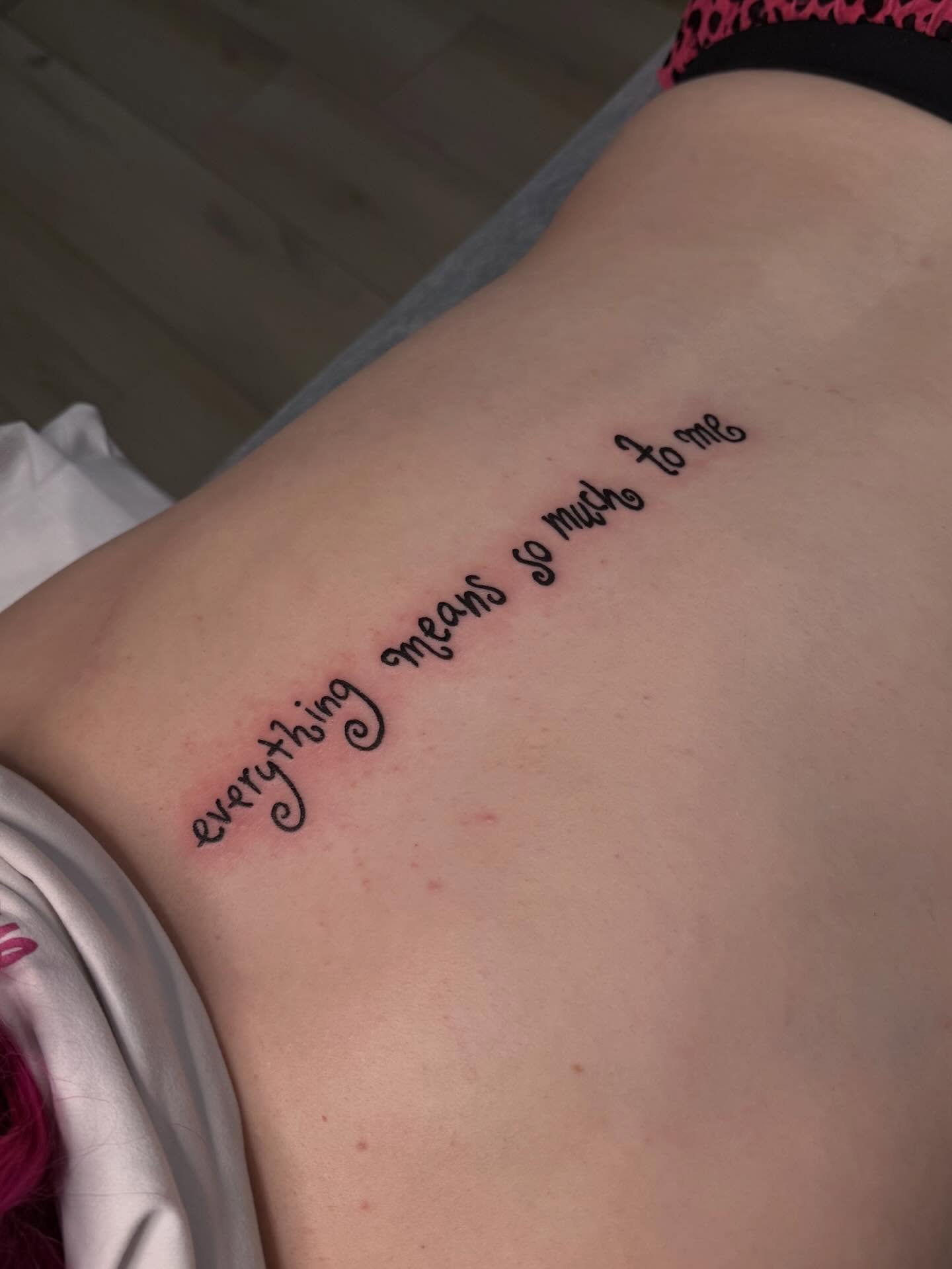 &bull;everything means so much to me&bull;
Trade with @orchard.nyc 
Love when two Libra&rsquo;s get together and the whole time it&rsquo;s just us going back and forth saying &ldquo;saaaaame&rdquo;
.
.
.
.
.
#nyctattoo #chicagotattoo #qttr