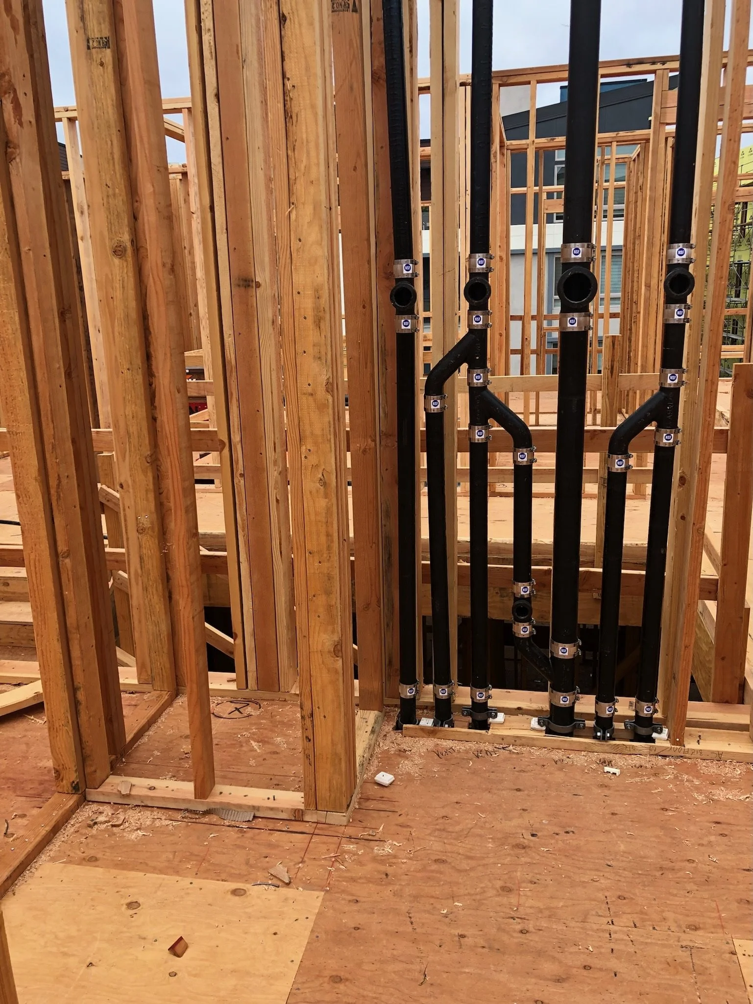 Rough Piping for Living Units