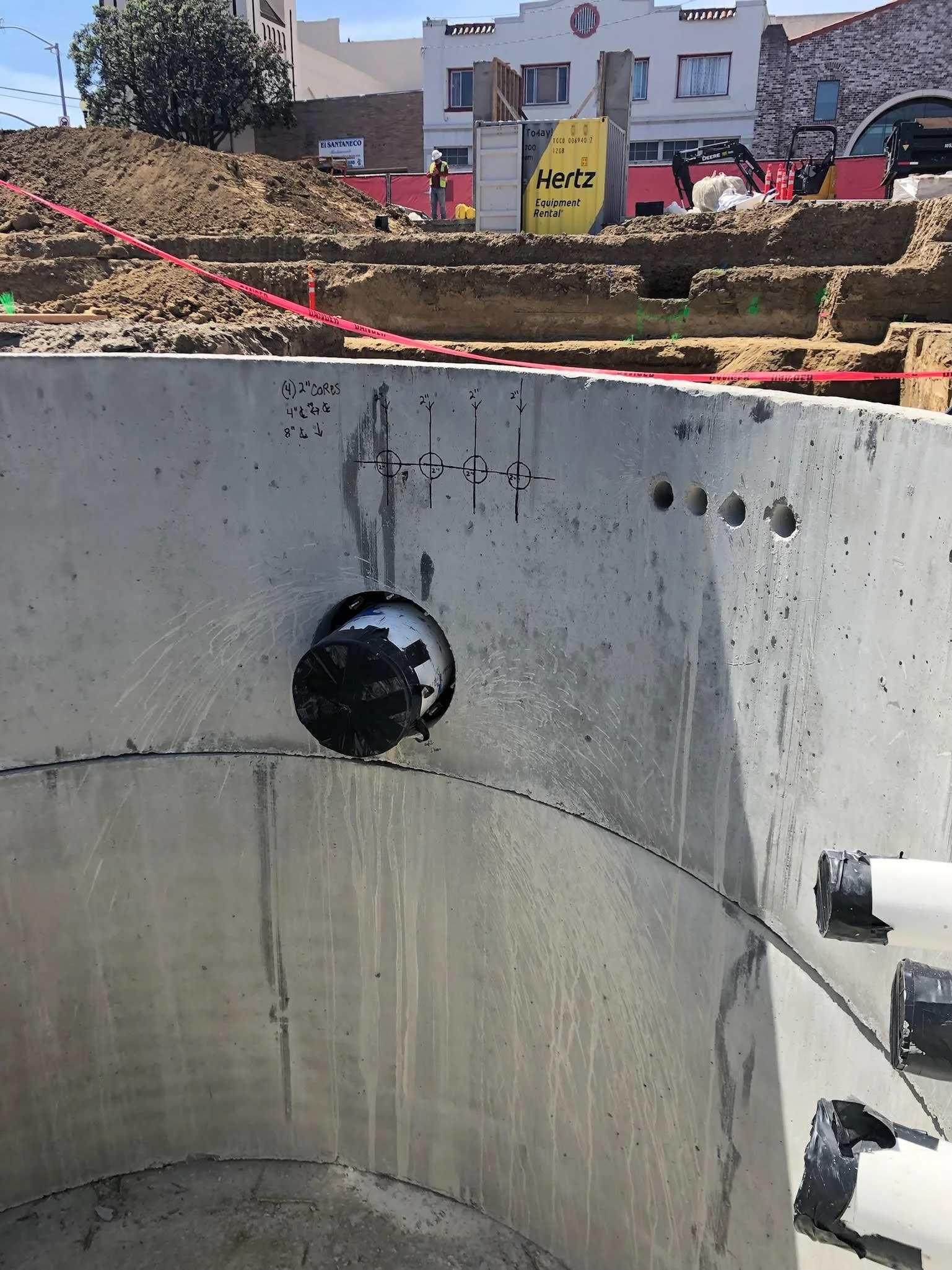 Storm Retention Pit for Residential Complex