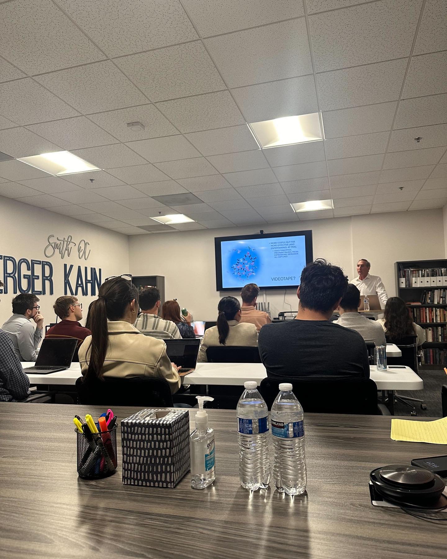 Former Berger Kahn partner, Sherman Spitz, stopped by the firm to give an insightful presentation on depositions. Thanks, Sherm!