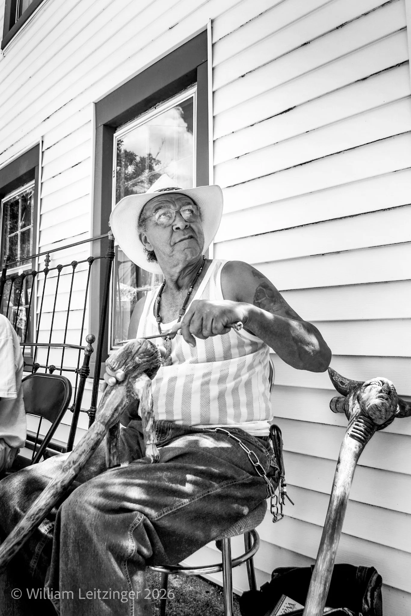 20080719-Portrait-Small_Town-DE-Delaware_City-Old_Black_Man_Carving_Walking_Stick-01-B&W-(Copyright).jpg