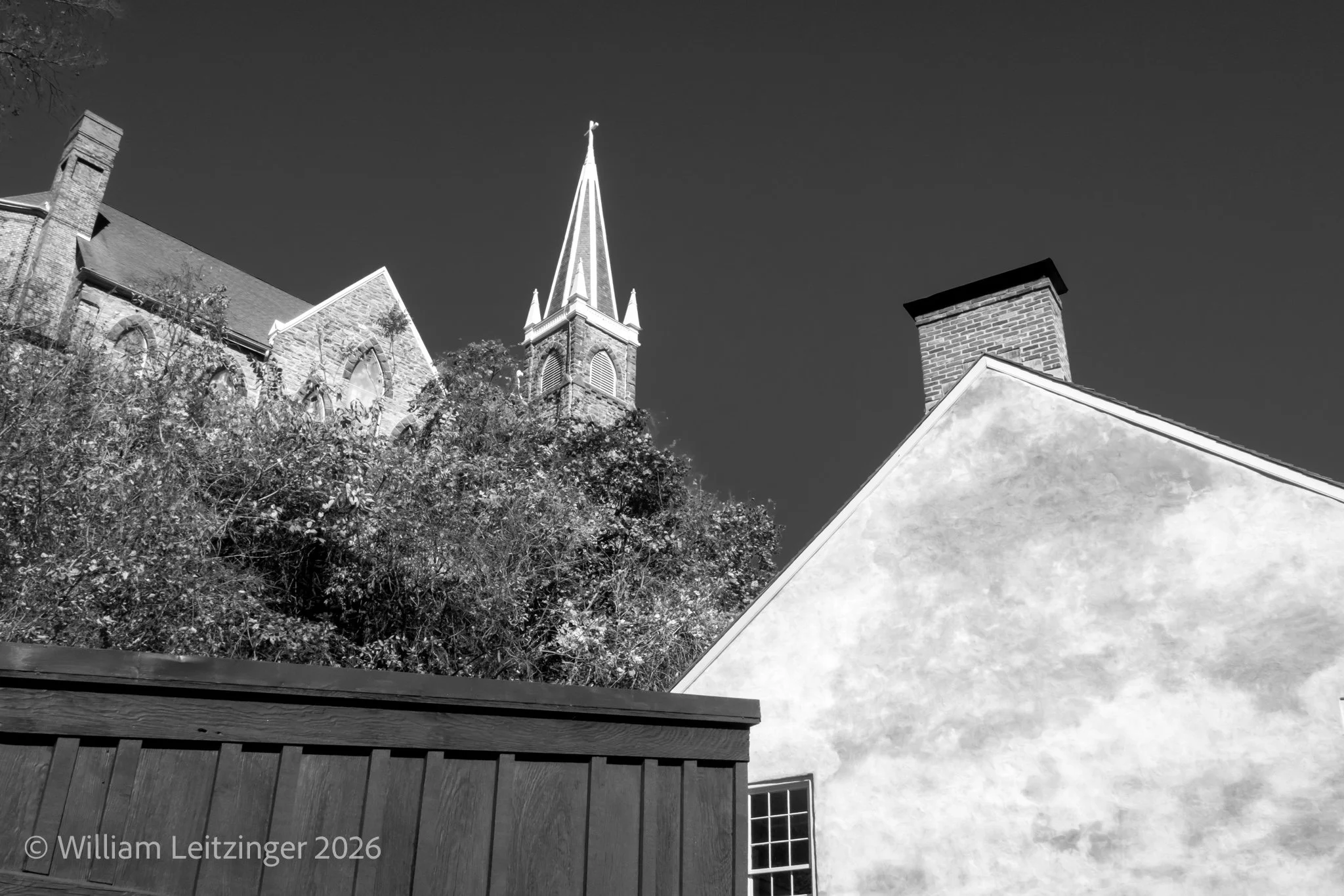 20171031-Small_Town-VA-Harper's_Ferry-Church_&_Geometric_Building_Shapes-B&W_Edit-(Copyright).jpg
