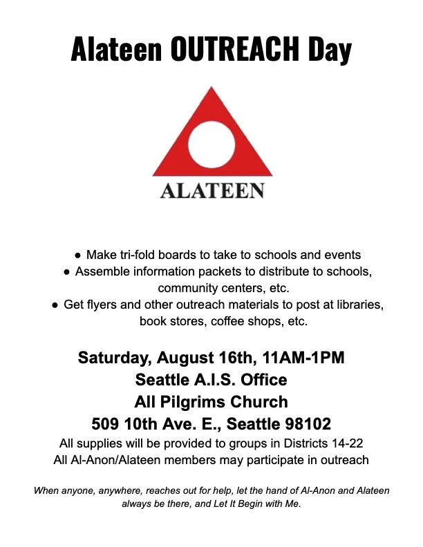 Seattle AIS Alateen OUTREACH Day