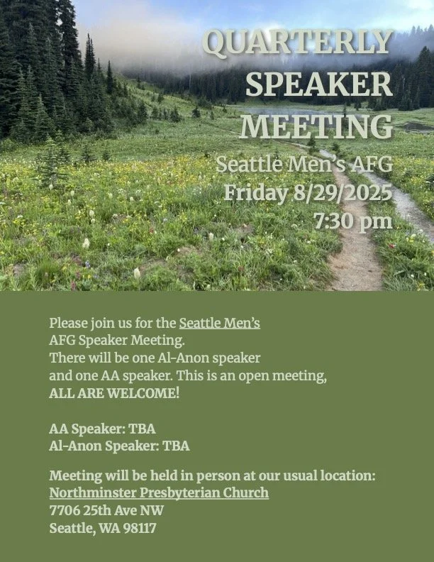 Seattle Men’s AFG Quarterly Speaker Meeting