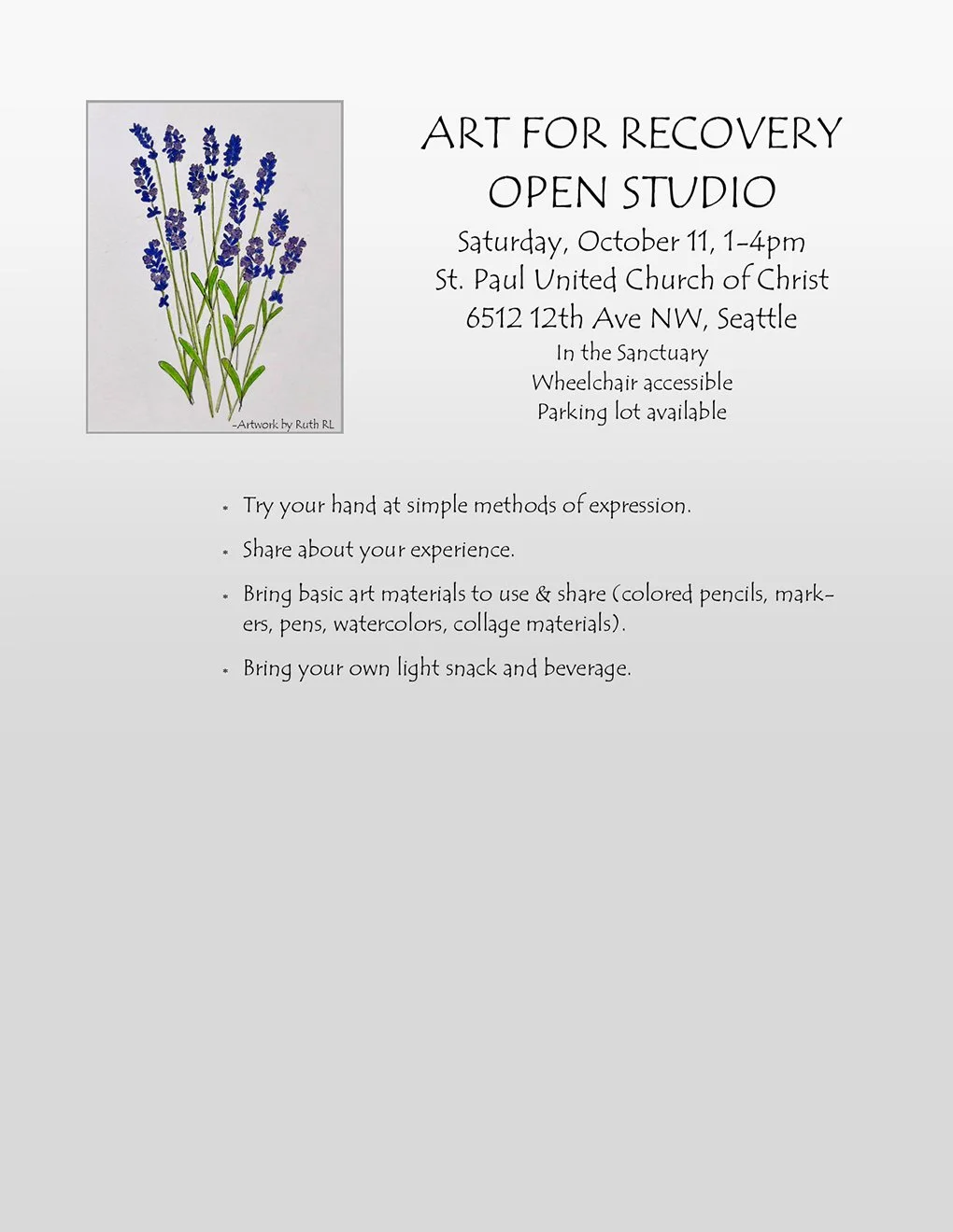Art for Recovery Open Studio