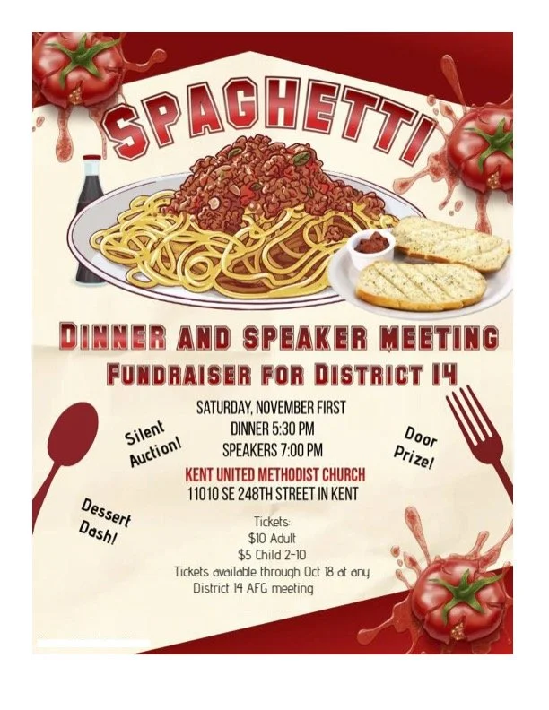 Spaghetti Dinner & Speaker Meeting