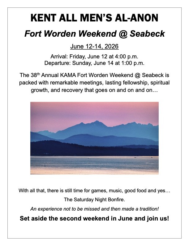 Kent All Men's Fort Worden Weekend @ Seabeck