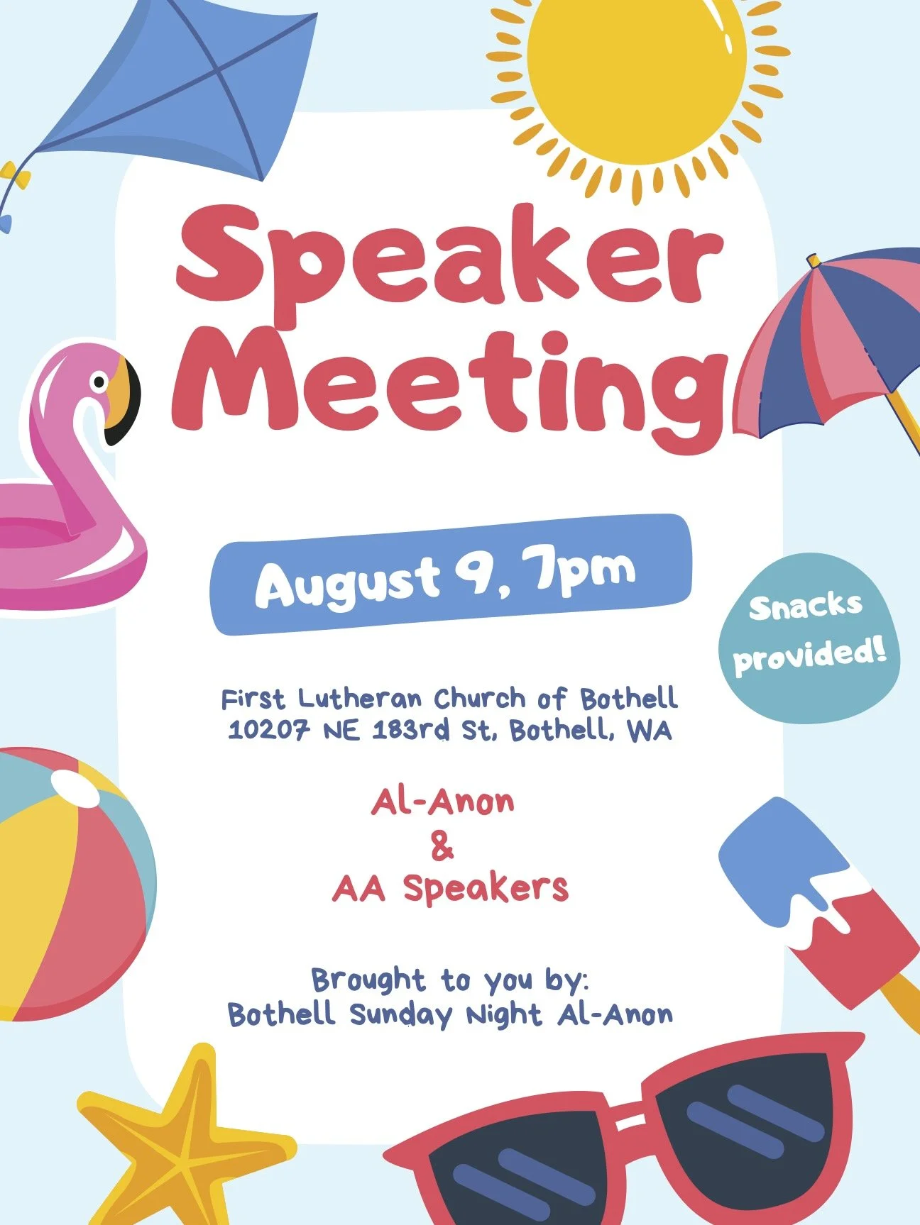 Bothell Sunday Night Speaker Meeting
