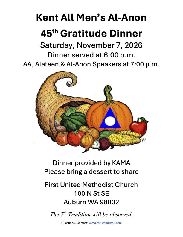 Kent All Men's Al-Anon 45th Gratitude Dinner