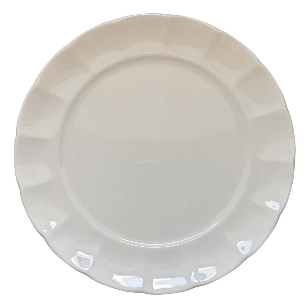 White Vintage Inspired China Rentals - Poppy 