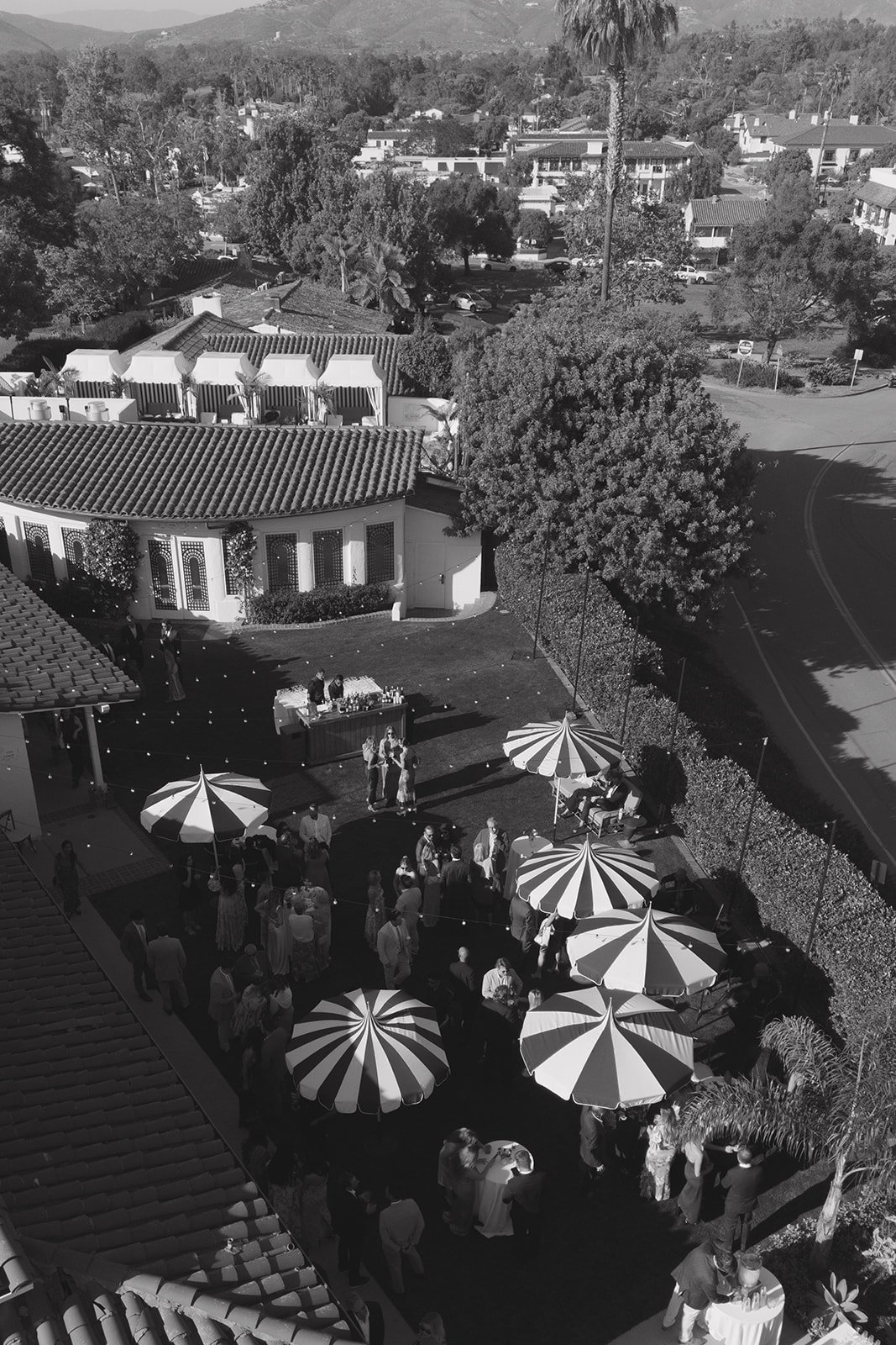  Cocktail hour details at the Inn at Rancho Santa Fe. 35 mm film. 