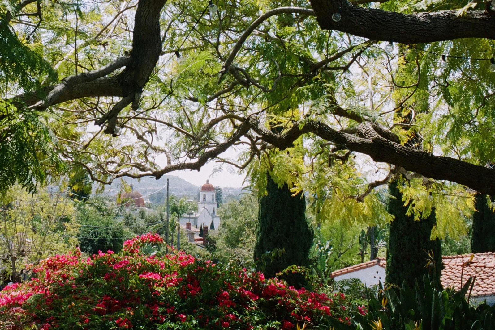 Visible from her childhood home, the San Juan Capistrano Mission and Serra Chapel.