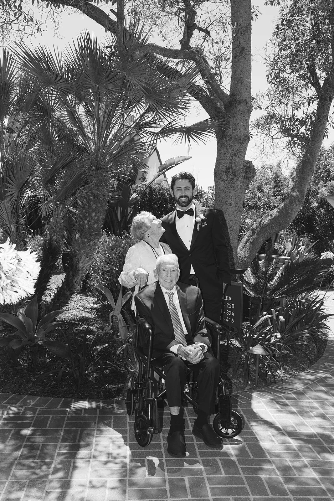  The groom and his grandparents. 