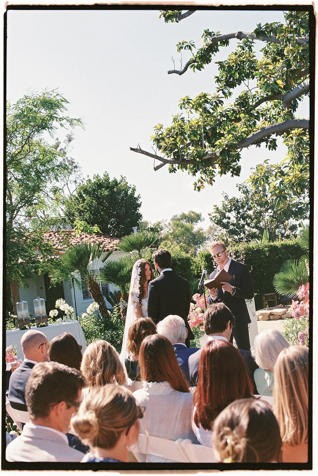  The wedding ceremony taking place. 35 mm film. 