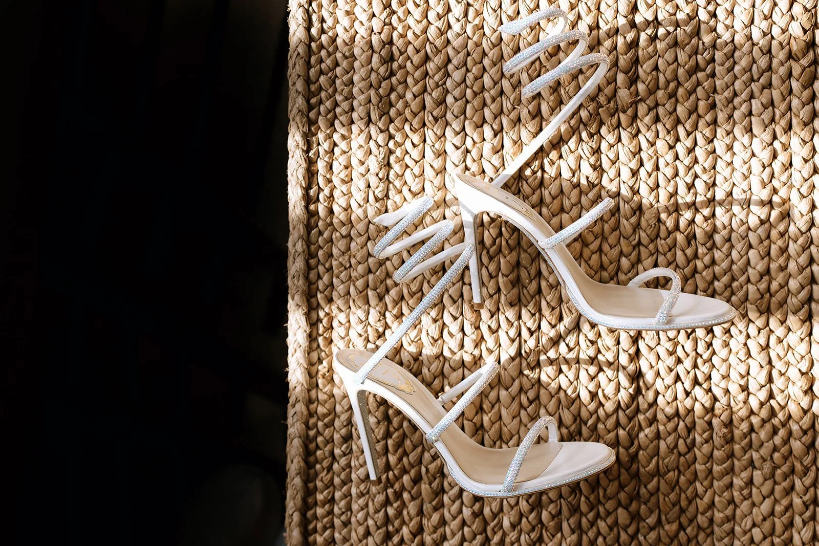 spiral wedding heels modern luxury wedding