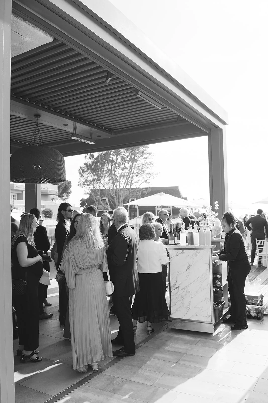 Friends and family at the cocktail hour.