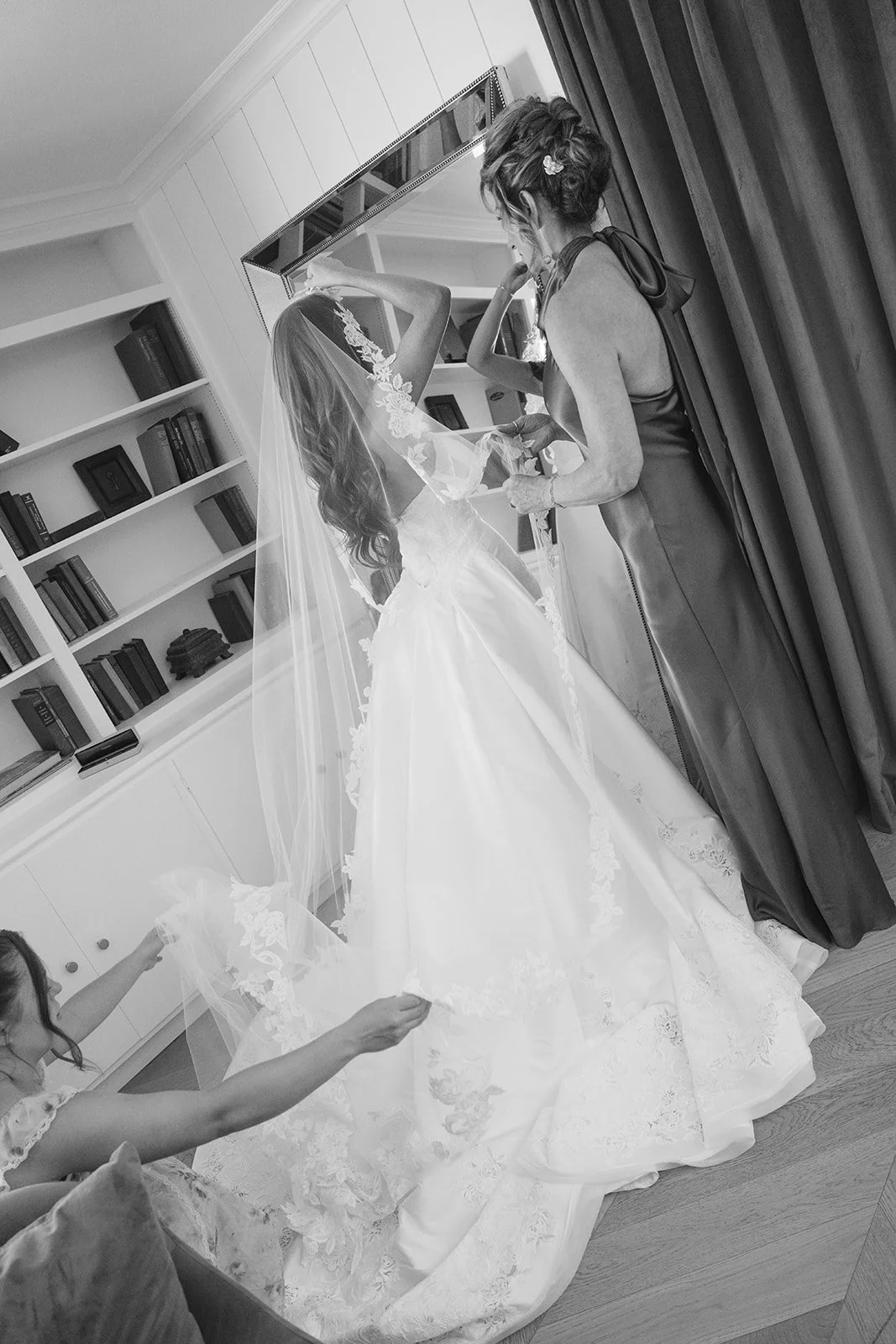  The mother of the bride helping make every detail perfect.  