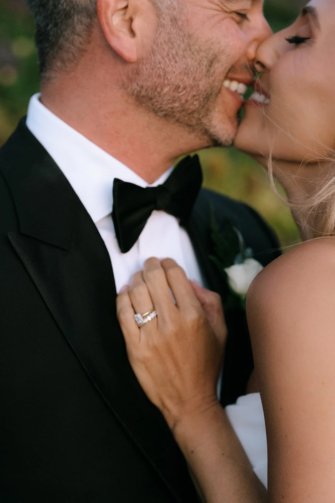 modern wedding portraits couple smiling candids