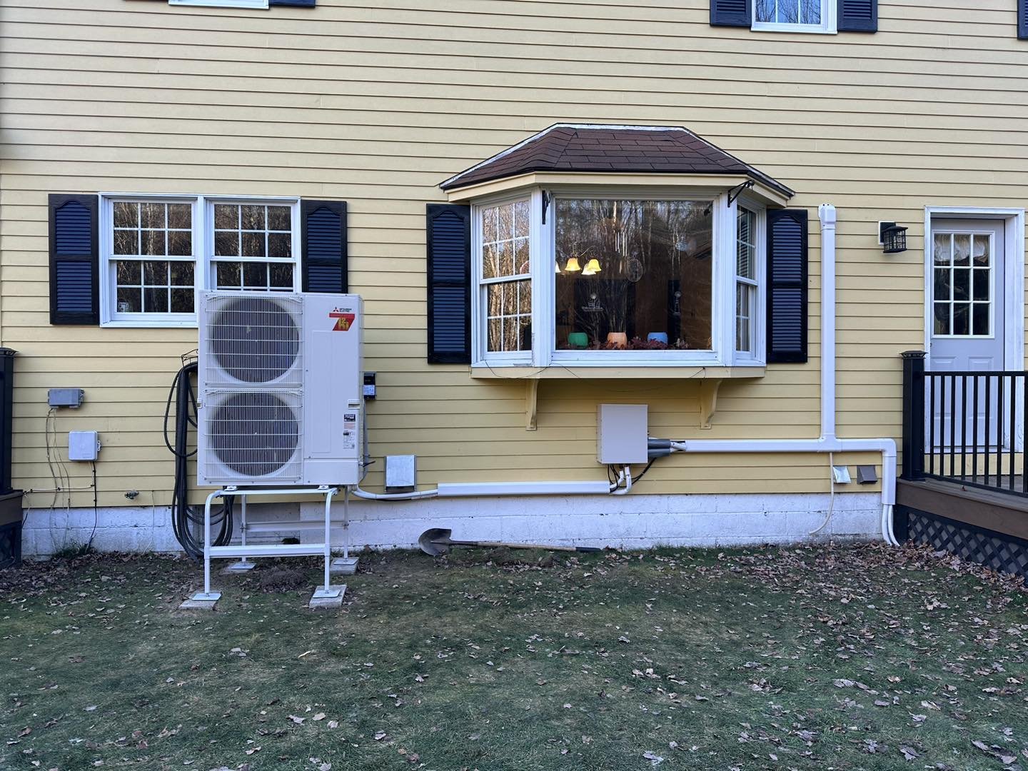 This customer has loved their wood stove to keep their house cozy for many winters but finally decided they don&rsquo;t want to have to tend to it every day at this stage in their life. We installed two 24k Mitsubishi Electric Hyper Heat Heat Pump wa