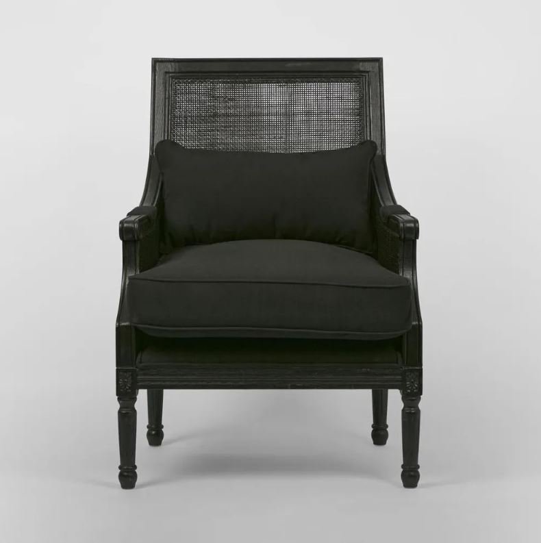 Armchair - Hicks - Black - Front.JPG