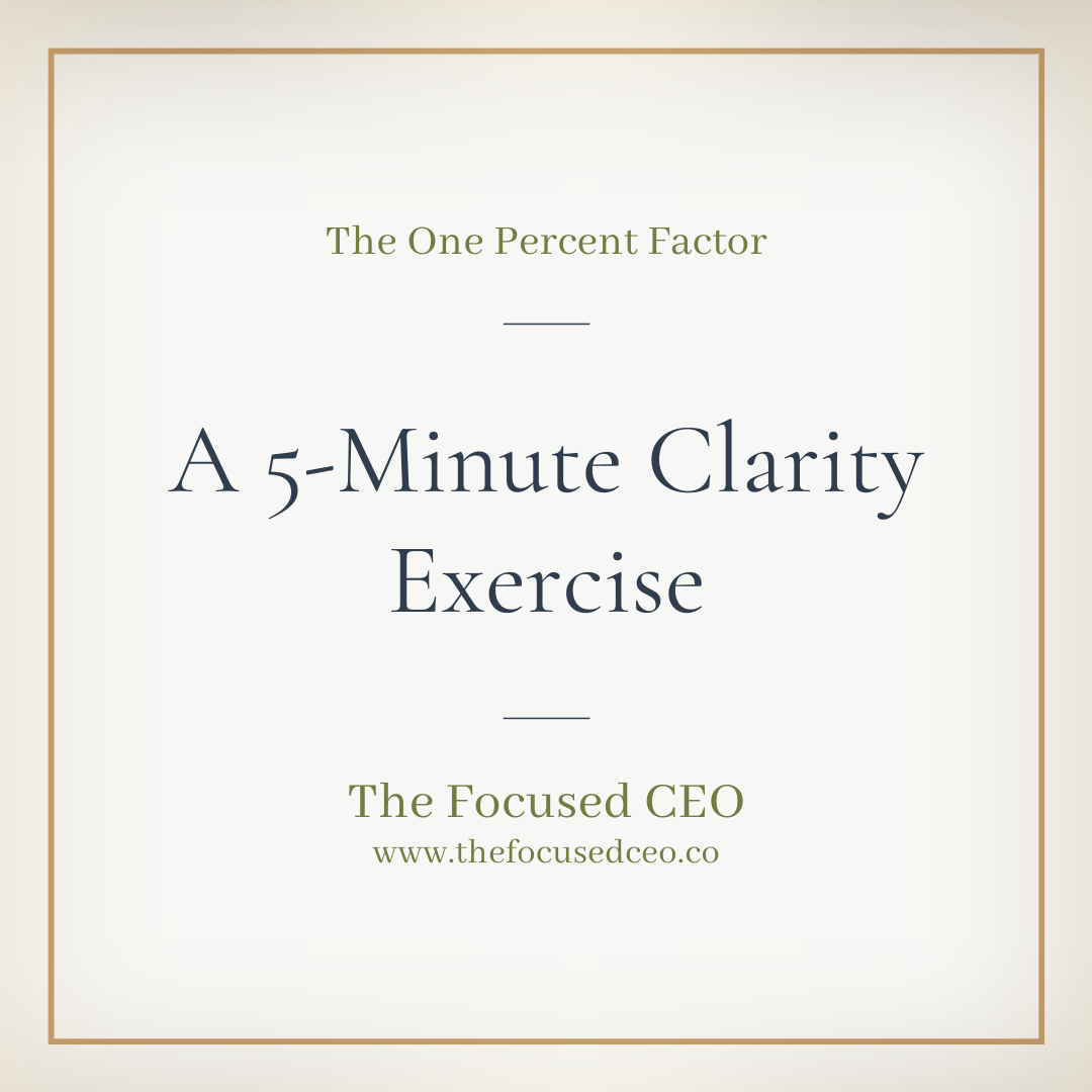 5-Minute Clarity Exercise for Overwhelmed Entrepreneurs