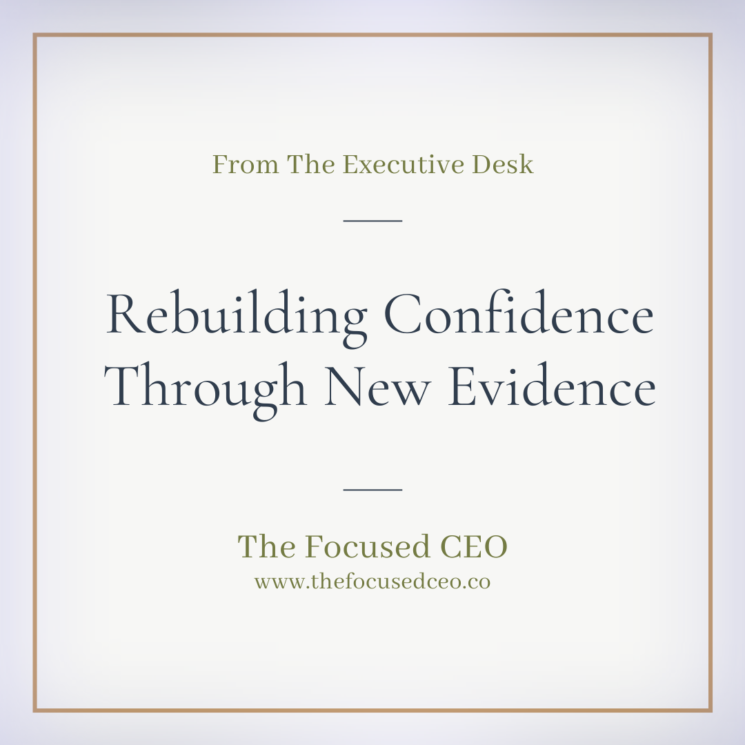 Rebuilding Confidence Through New Evidence