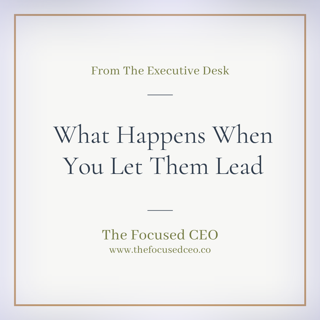 What Happens When You Let Them Lead